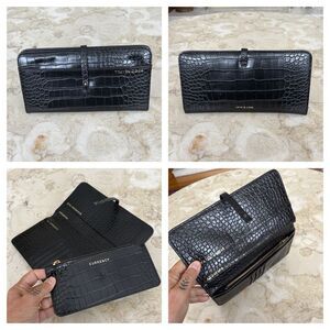 Love & Lore Travel Wallet Croc Embossed Faux Leather - Unused